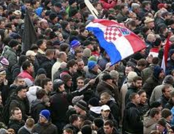 horvát tüntetések
