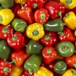 Green, red and yellow pepper, Capsicum