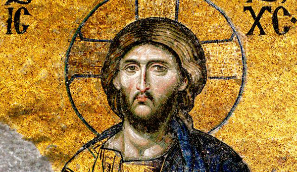 Jézus Krisztust ábrázoló ősi mozaik Törökországból, ahol az arámi volt a közös nyelv élete idején