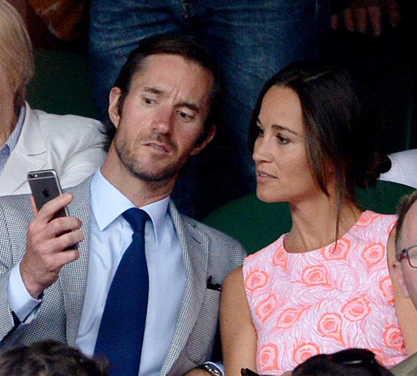 File photo dated 6/7/2016 of Pippa Middleton and James Matthews on day nine of the Wimbledon Championships at the All England Lawn Tennis and Croquet Club, Wimbledon. Pippa Middleton has reportedly become engaged to her financier boyfriend James Matthews.