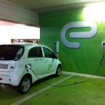 Full electric recharging at a shopping center garage 1